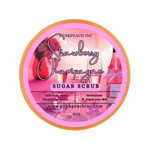 Strawberry champagne sugar scrub
