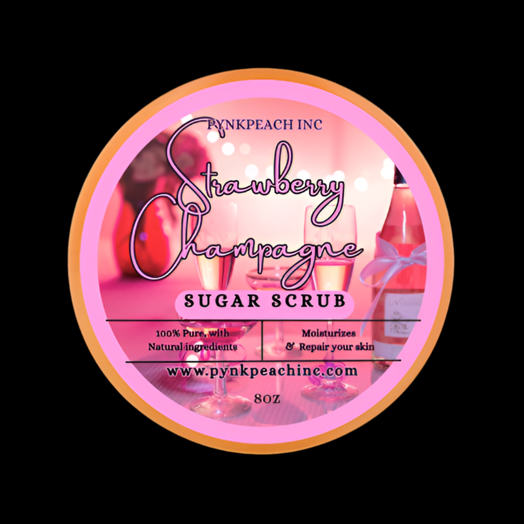 Strawberry champagne sugar scrub
