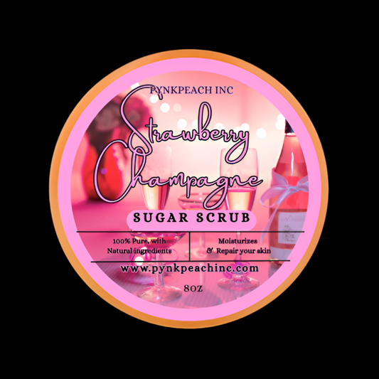 Strawberry champagne sugar scrub
